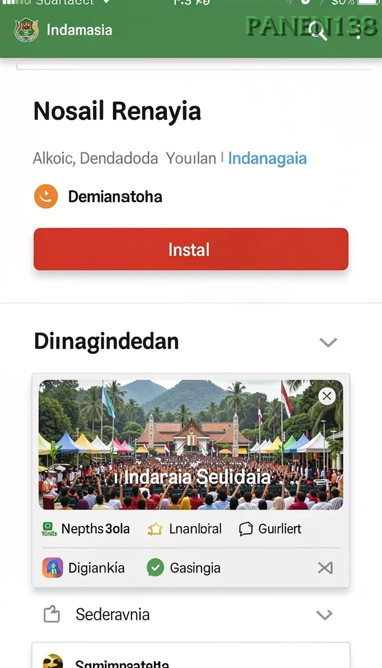 Cuplikan layar LOVE678 — menu navigasi